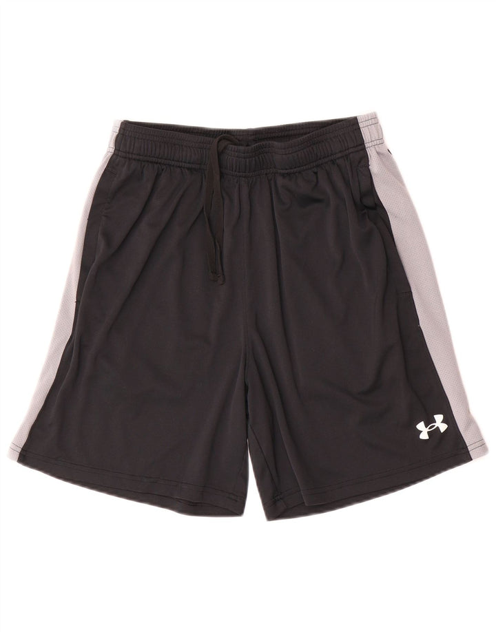 Мужские спортивные шорты Under Armour, средний черный, полиэстер с цветными блоками