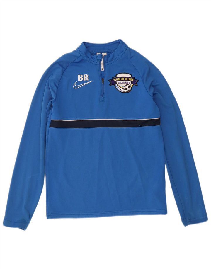 Топ с рисунком Nike для мальчиков с длинными рукавами, 10–11 лет, средний синий, цветной блок