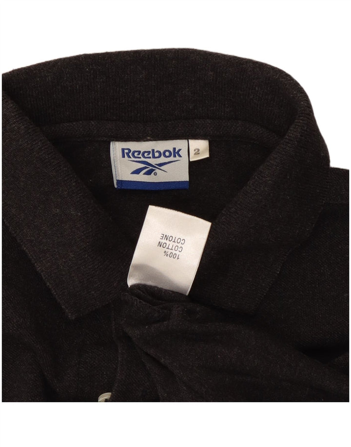 Мужская рубашка-поло REEBOK среднего серого цвета, хлопок