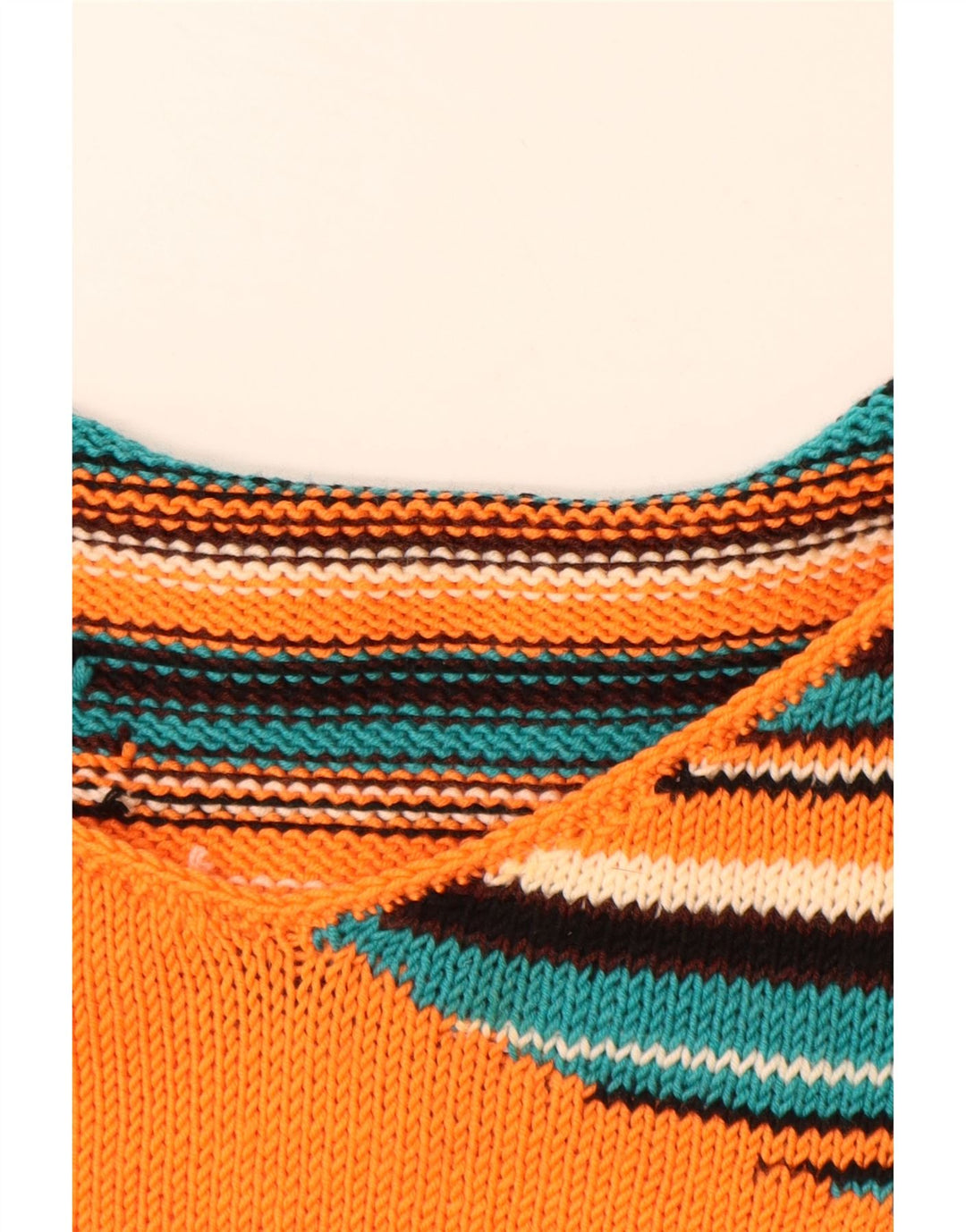 Женское платье-джемпер VINTAGE UK 12, средний оранжевый в полоску