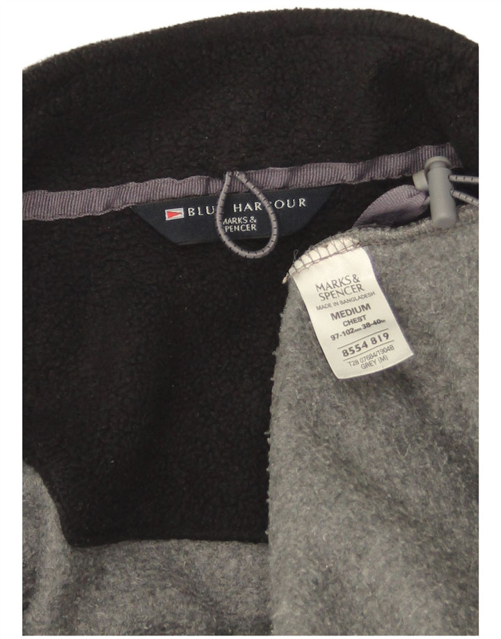 Мужская флисовая куртка Marks & Spencer Blue Harbour UK 38, средний серый полиэстер