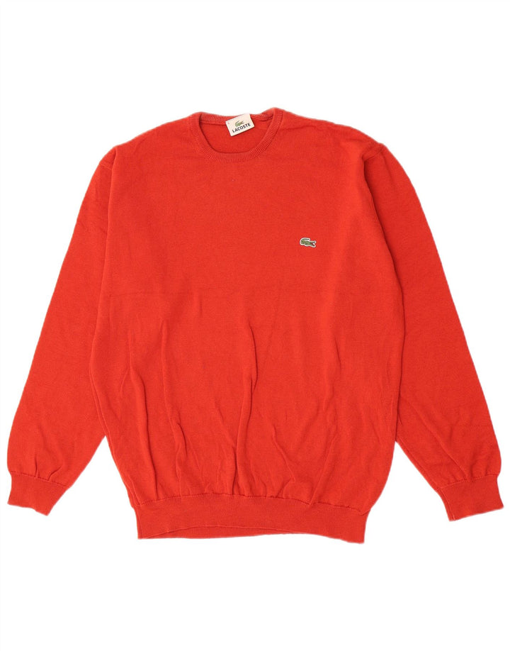 Мужской свитер Lacoste с круглым вырезом, размер 6 XL, красная шерсть из натуральной шерсти