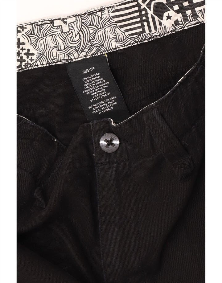 Мужские шорты-карго Quiksilver W34, большие черные, хлопок
