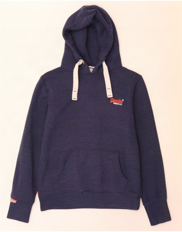 Женский джемпер с капюшоном Superdry UK 10, маленький темно-синий, хлопок