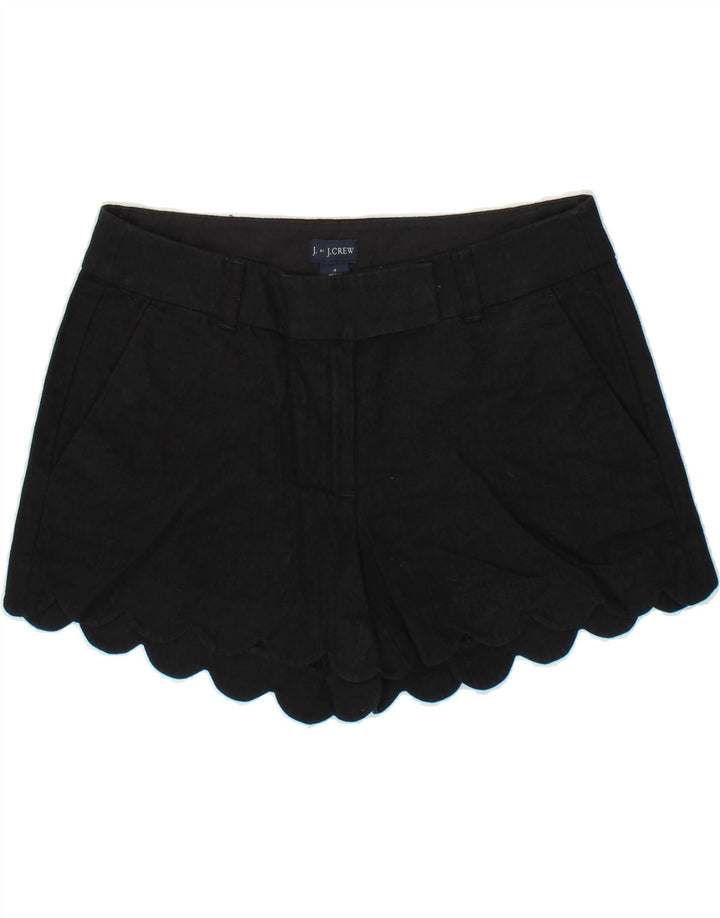 J. CREW Womens Hot Pants US 4 Small W28 Black Linen Vintage J. Crew and Second-Hand J. Crew from Messina Hembry 