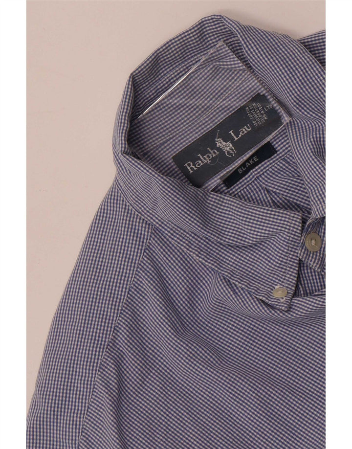 Мужская рубашка Blake Ralph Lauren, темно-синяя, хлопковая в мелкую клетку