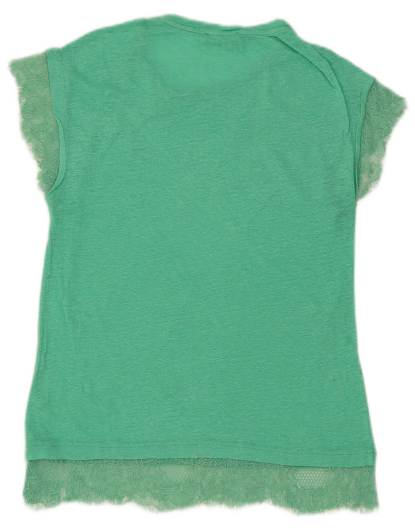 Zara Womens T-Shirt Top UK 10 Small Green
