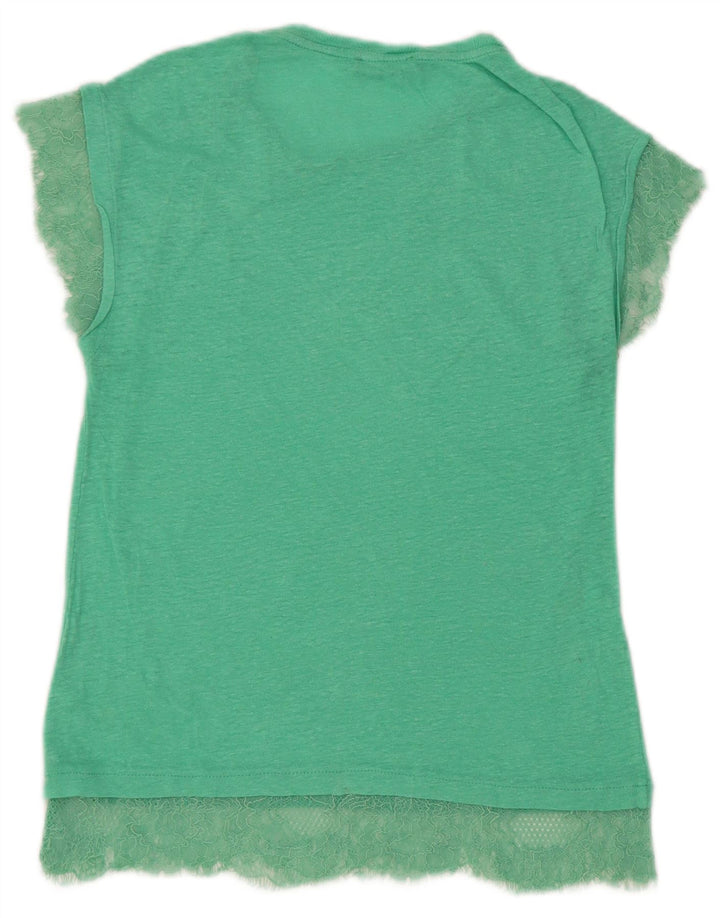 Женская футболка Zara Top UK 10, маленькая зеленая