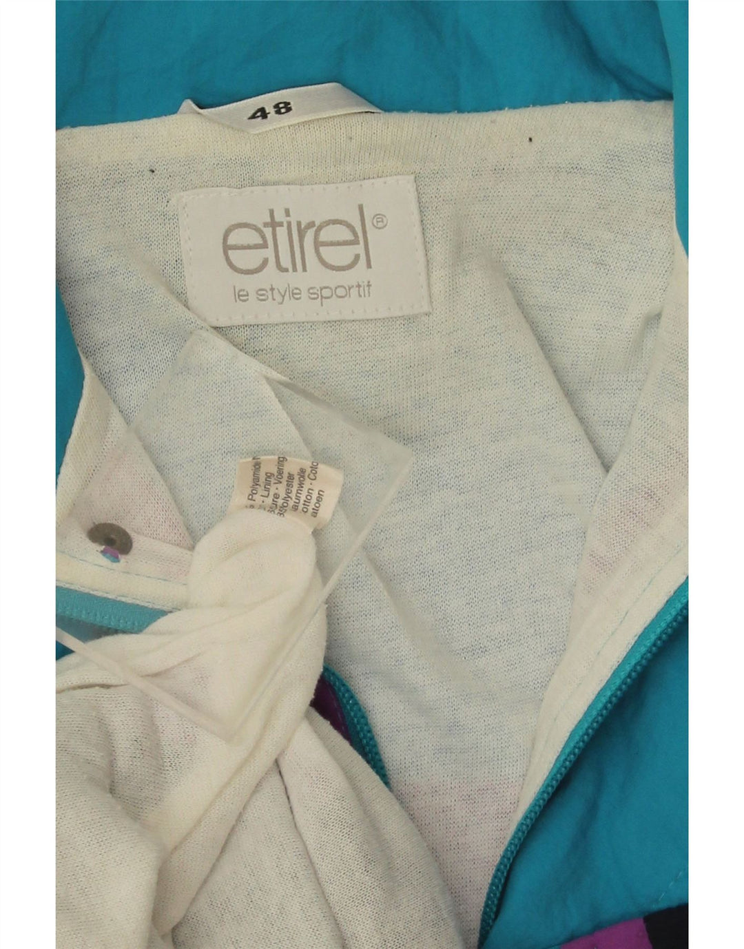 Мужская куртка-бомбер Etirel IT 48, средний синий с цветными блоками, полиамид