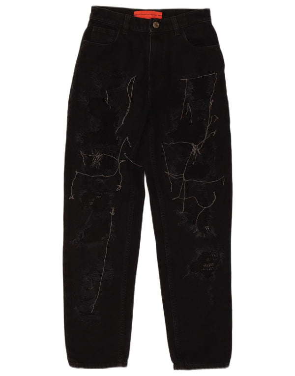 Женские зауженные джинсы TOMMY HILFIGER США 2 XS W25 L26 черные