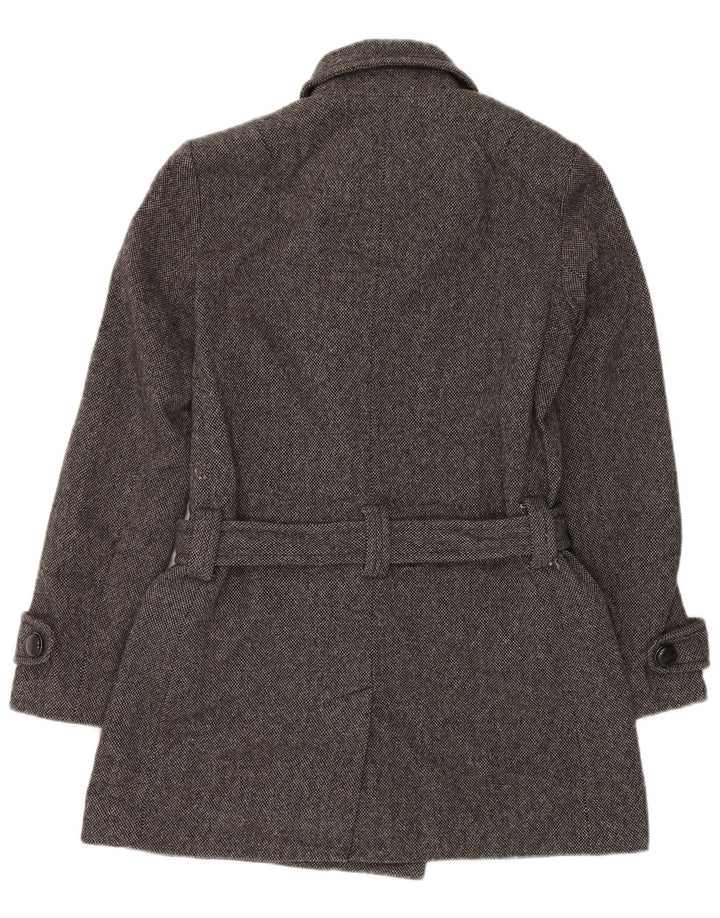 FRENCH CONNECTION Женское пальто UK 12, шерсть среднего серого цвета