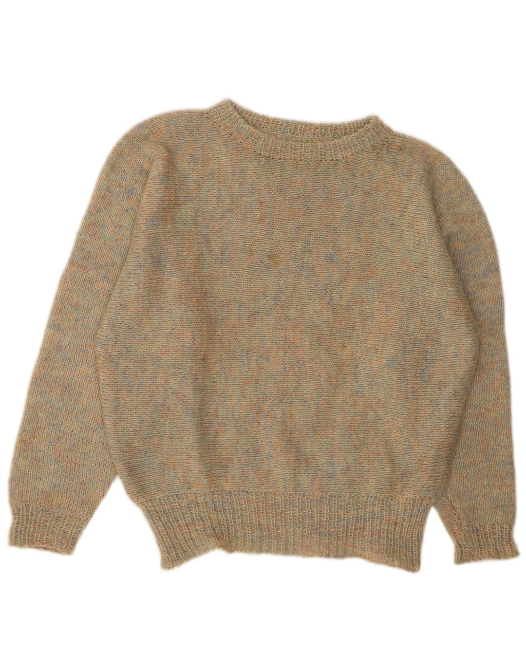 ВИНТАЖНЫЙ женский свитер с вырезом «лодочка», Великобритания, 14, большой, разноцветный, в крапинку