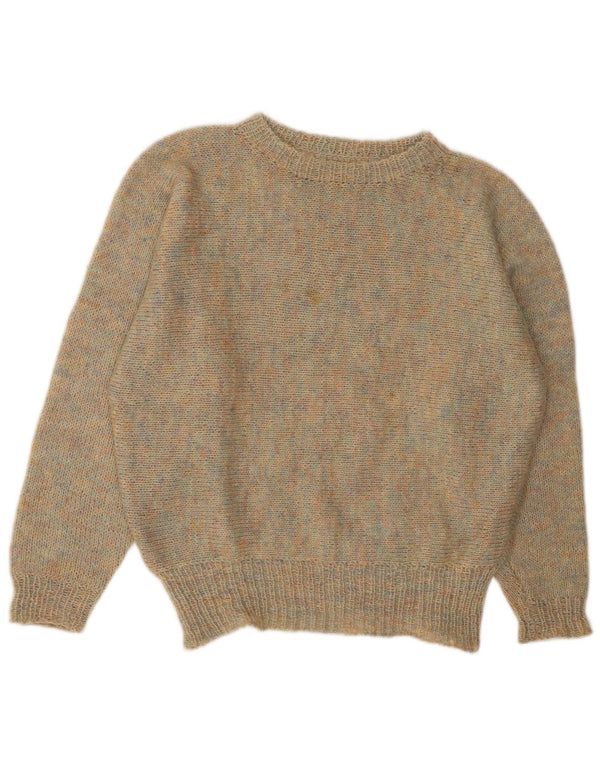 ВИНТАЖНЫЙ женский свитер с вырезом «лодочка», Великобритания, 14, большой, разноцветный, в крапинку