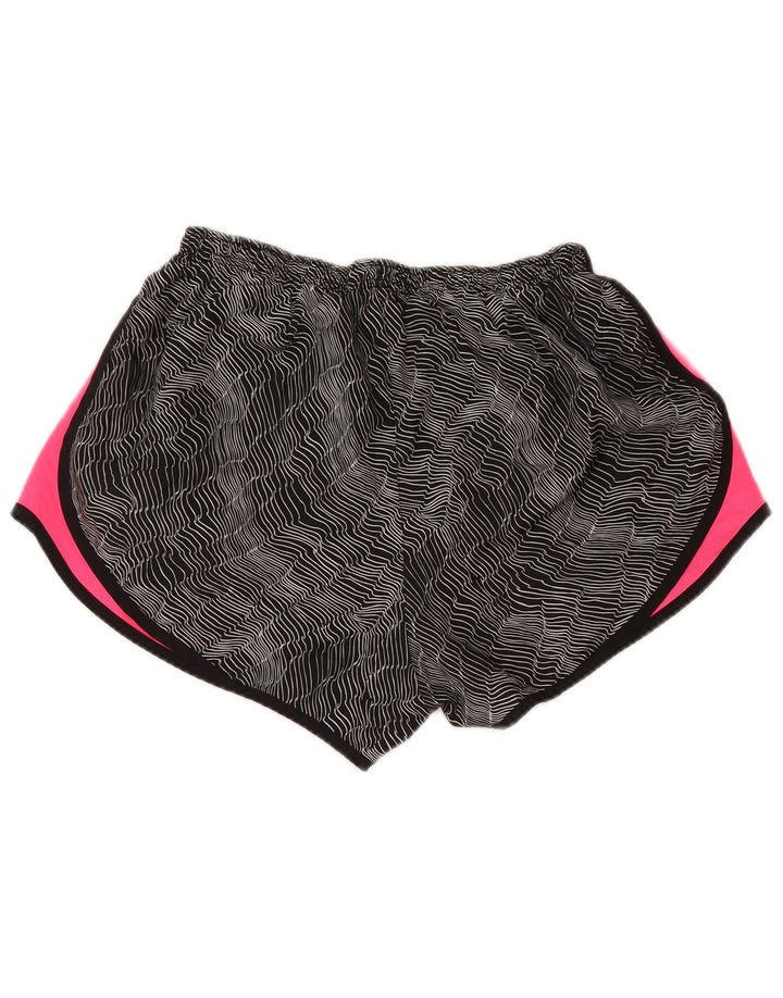 Женские спортивные шорты NIKE Dri Fit UK 16, большие черные полиэстер с цветными блоками