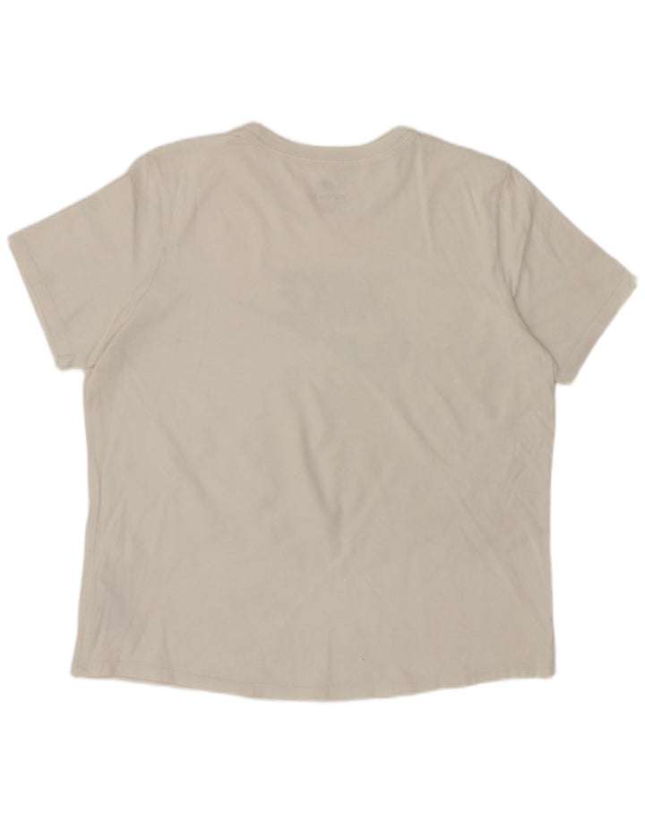 Женская футболка с рисунком NIKE UK 16, большой размер, белый хлопок