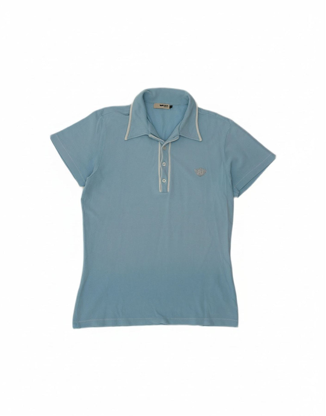 GAS Mens Polo Shirt Medium Blue Cotton