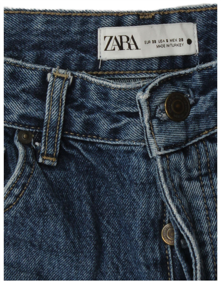 Женские прямые джинсы Zara EU 38, маленькие W28 L32, синие