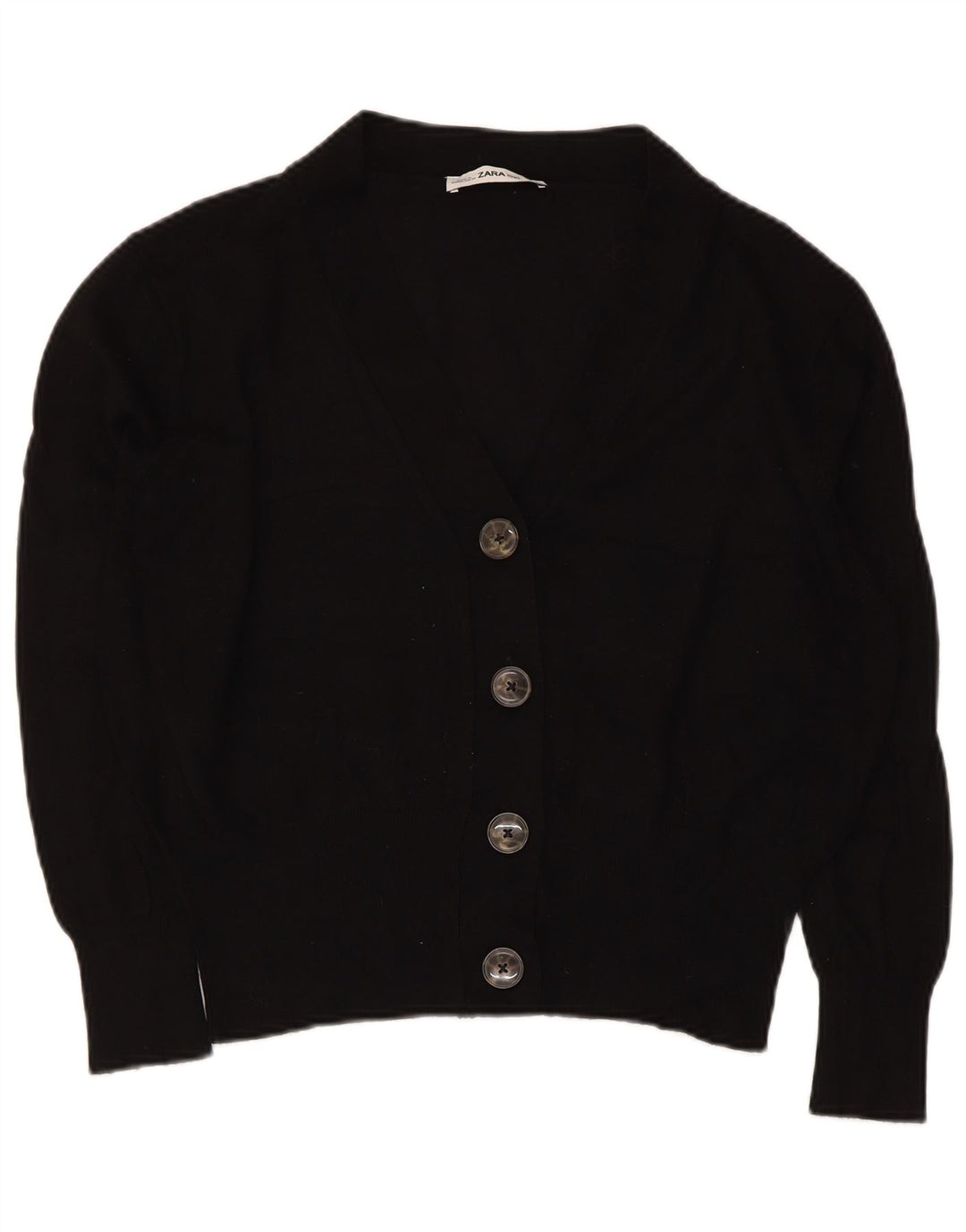 Женский укороченный кардиган ZARA UK 14, средний черный