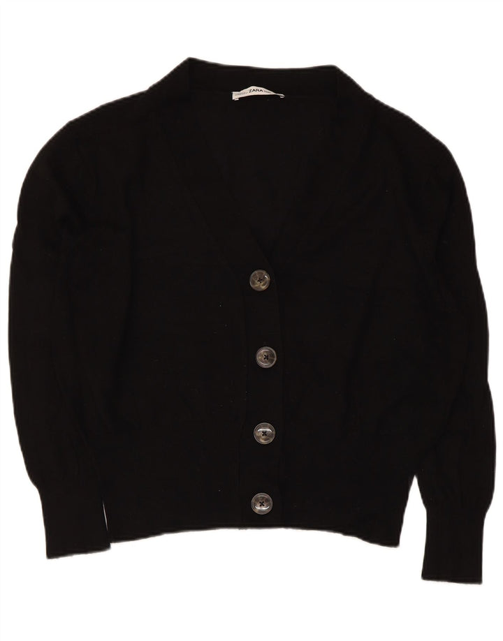 Женский укороченный кардиган ZARA UK 14, средний черный