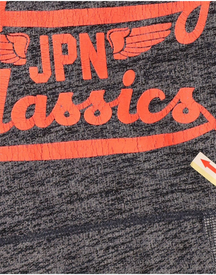 Женский джемпер с капюшоном Superdry UK 12, средний темно-синий, хлопковый с крапинками