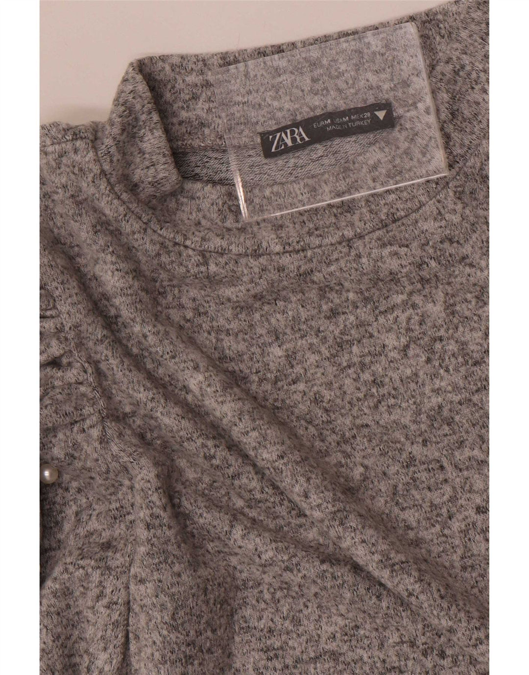 Женский топ Zara с длинным рукавом UK 12, средний серый