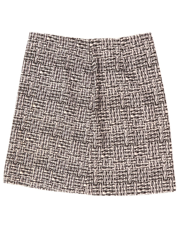 Женская юбка-трапеция Marks & Spencer UK 16, большая W34, черная с геометрическим рисунком