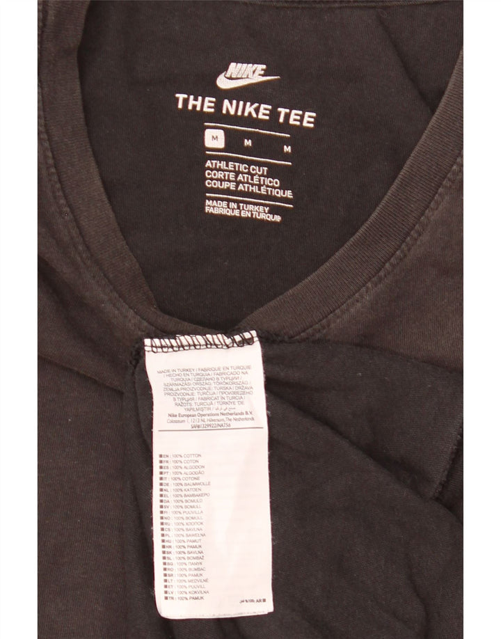 Мужская футболка спортивного кроя Nike, средний черный хлопковый топ