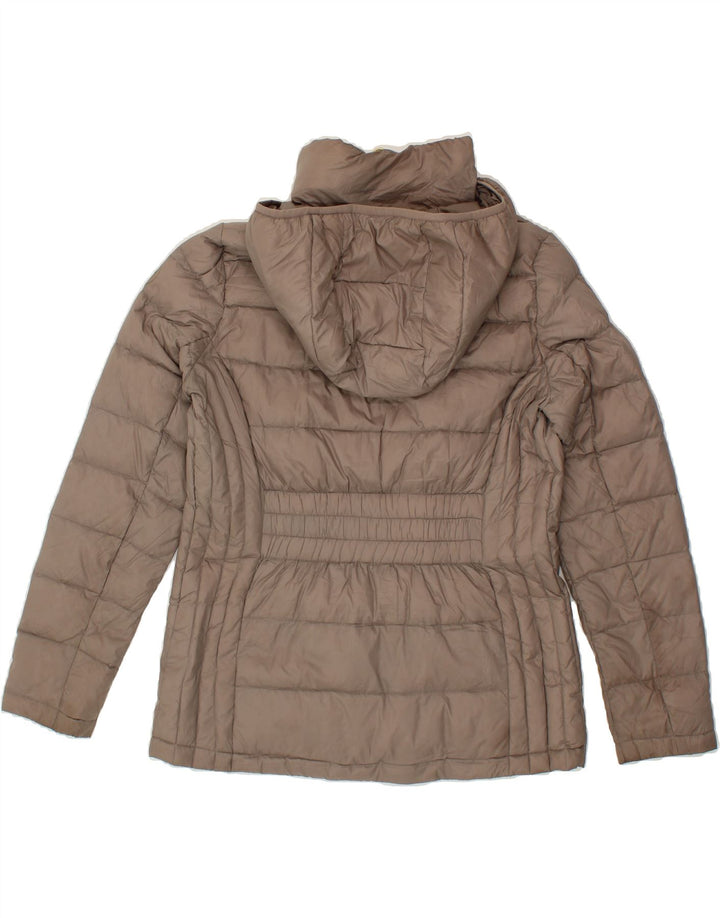MICHAEL KORS Womens Hooded Padded Jacket UK 14 Medium Brown Nylon Vintage Michael Kors and Second-Hand Michael Kors from Messina Hembry 