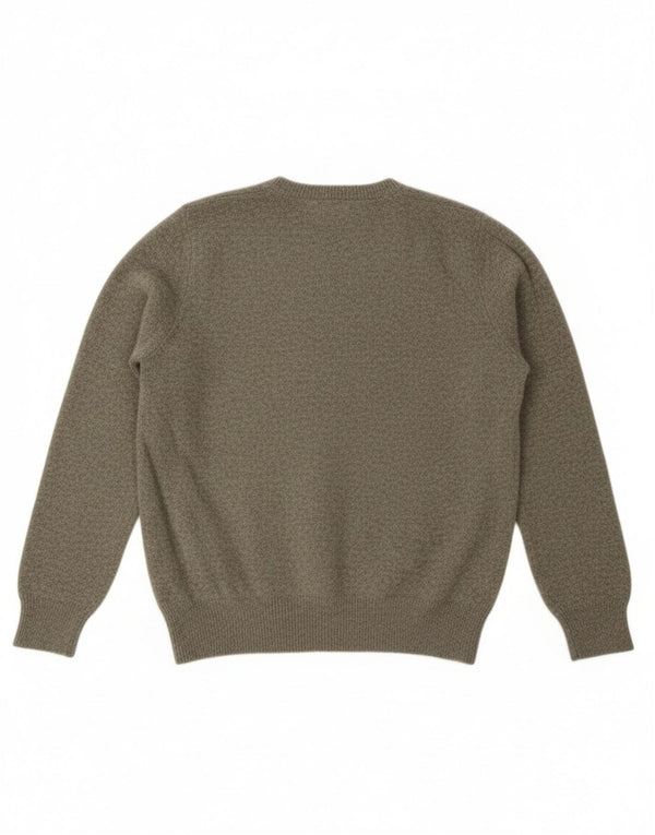 Женский джемпер с v-образным вырезом Polo Ralph Lauren, размер UK 10, маленький, цвет хаки, шерсть