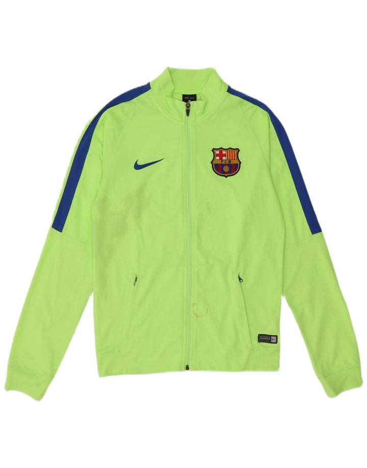 Мужская спортивная куртка Nike FCB, маленькая зеленая полиэстер с цветными блоками