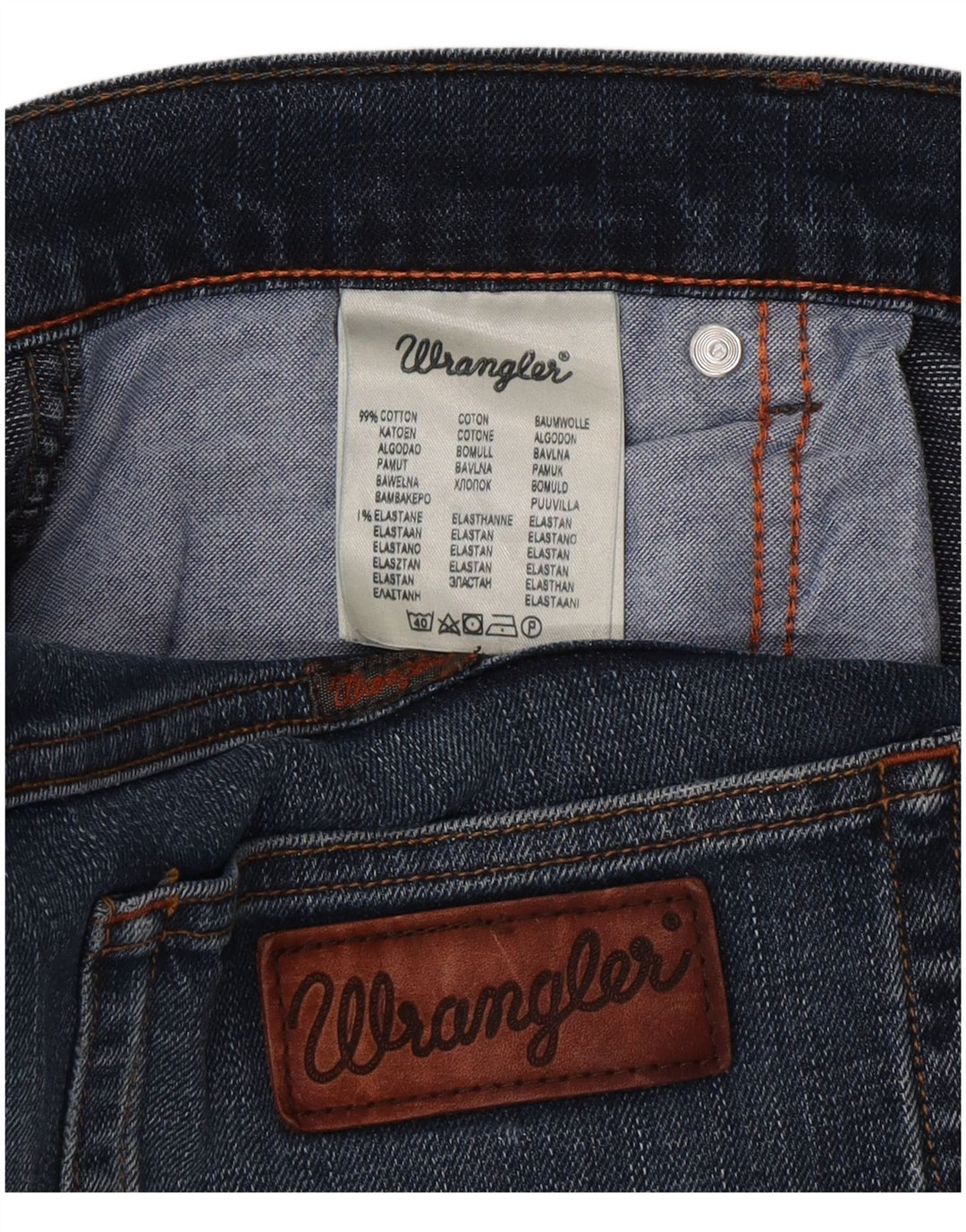 Мужские прямые джинсы Wrangler W34 L30 синие, хлопок
