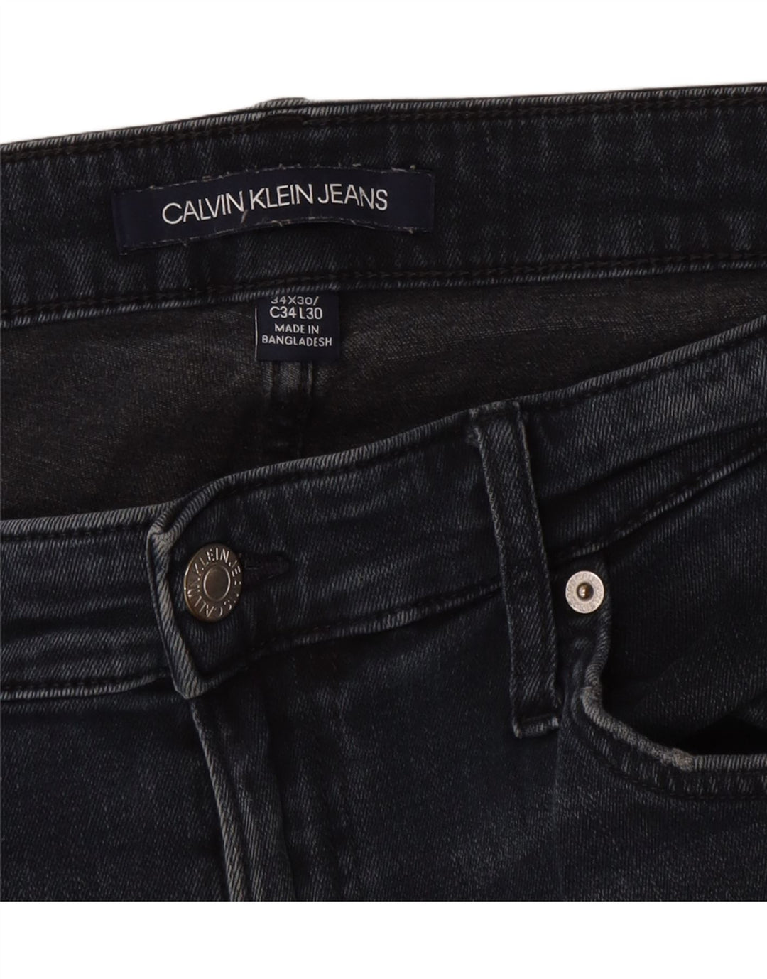 Мужские узкие джинсы Calvin Klein W34 L30 темно-синие