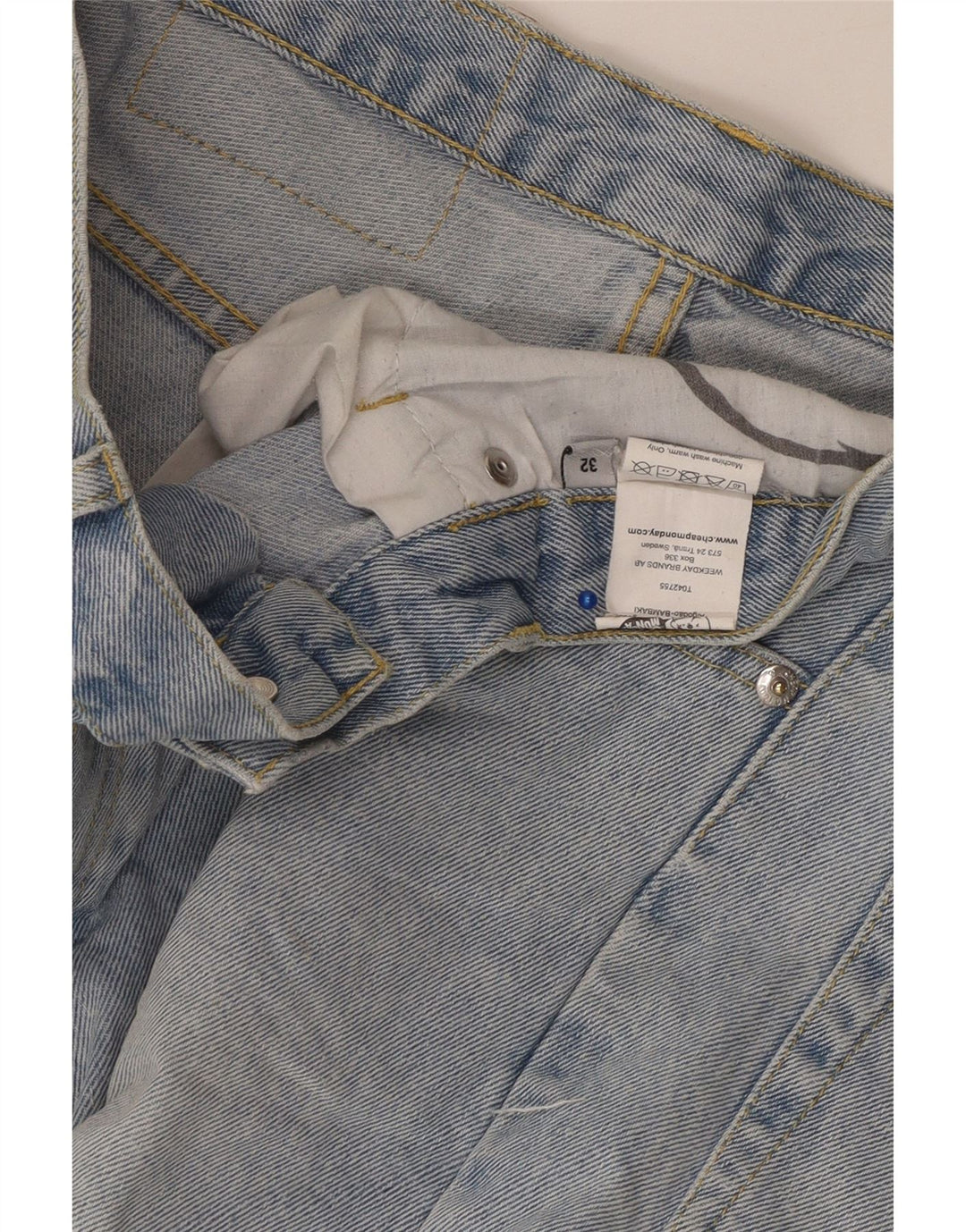 CHEAP MONDAY Мужские джинсовые шорты W32 Средний синий хлопок