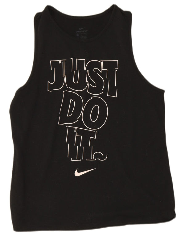 Женский жилет с графическим принтом Nike Dri Fit UK 10, маленький черный полиэстер
