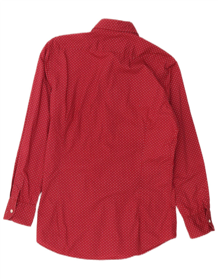 Мужская рубашка Massimo Dutti, маленький красный пятнистый хлопок