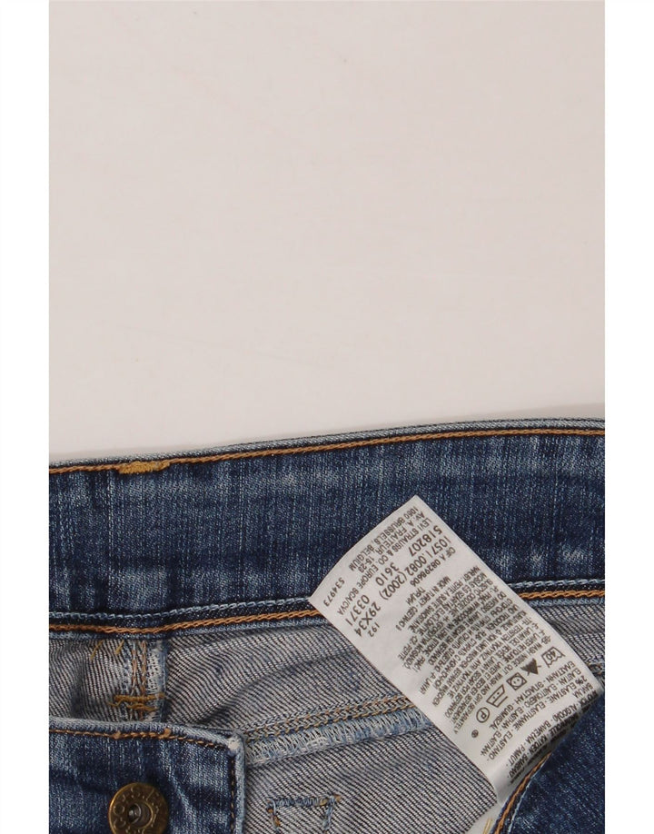 LEVI'S Womens Crop Straight Jeans  W29 L26 Blue Cotton Vintage Levi's and Second-Hand Levi's from Messina Hembry 