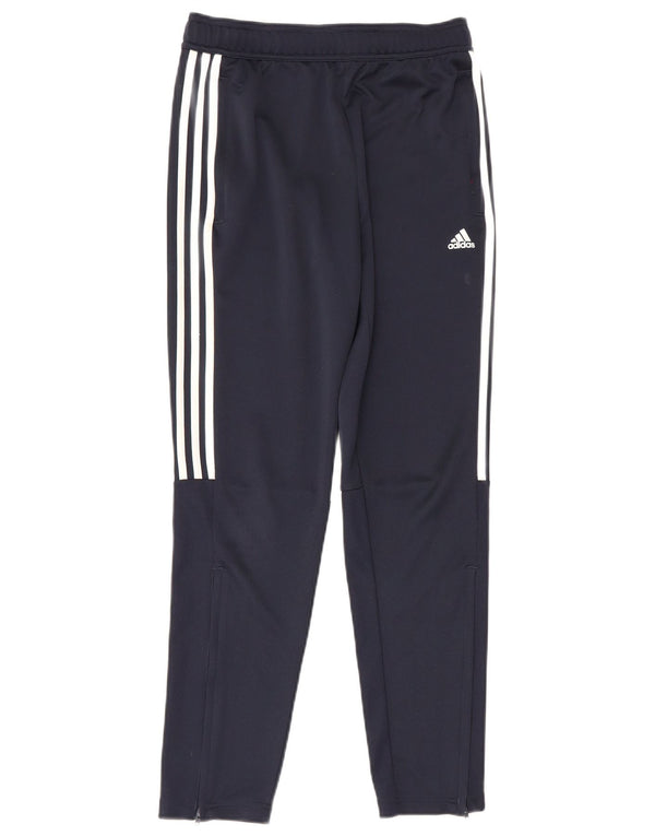 Adidas Boys Aeroready Tracksuit Trousers 13-14 Years Navy Blue Polyester