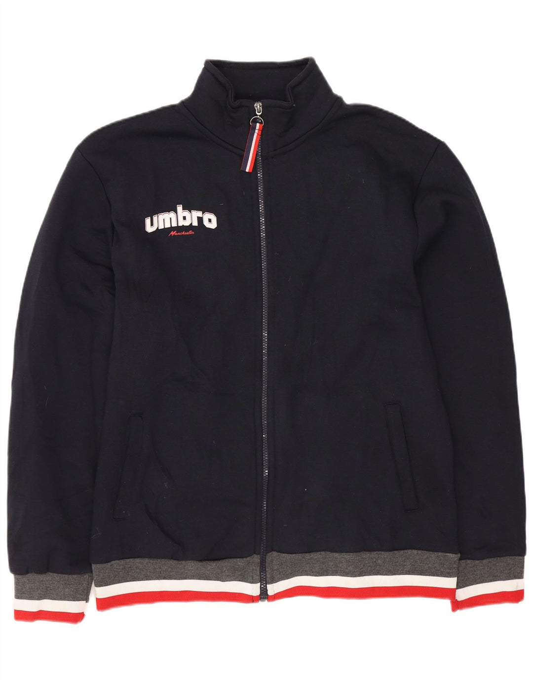 UMBRO Мужской спортивный костюм с графическим рисунком, верхняя куртка XL, темно-синий, полиэстер с цветными блоками