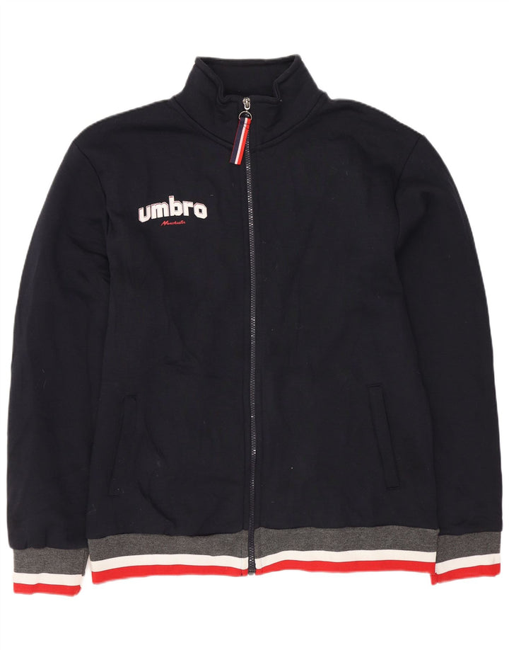 UMBRO Мужской спортивный костюм с графическим рисунком, верхняя куртка XL, темно-синий, полиэстер с цветными блоками