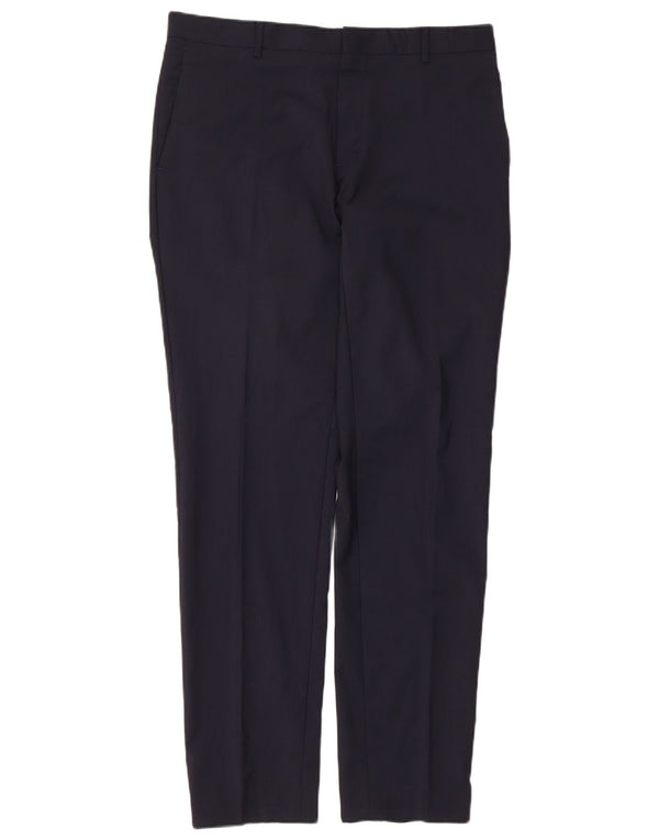 Мужские узкие костюмные брюки Calvin Klein IT 50 Large W34 L31 Темно-синие шерстяные