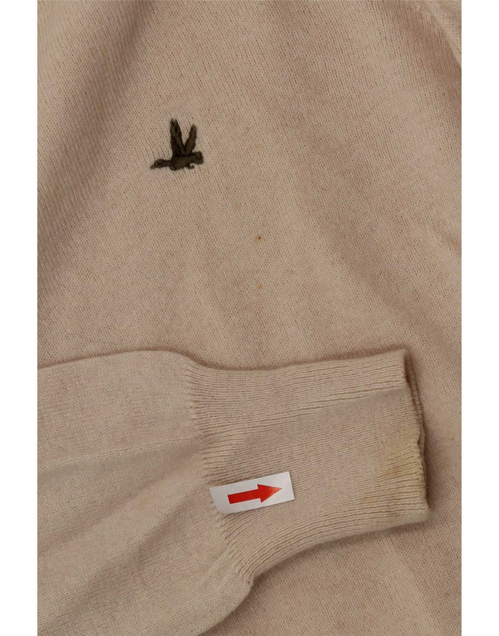 Brooksfield Мужской джемпер с круглым вырезом IT 50 Medium Beige Wool