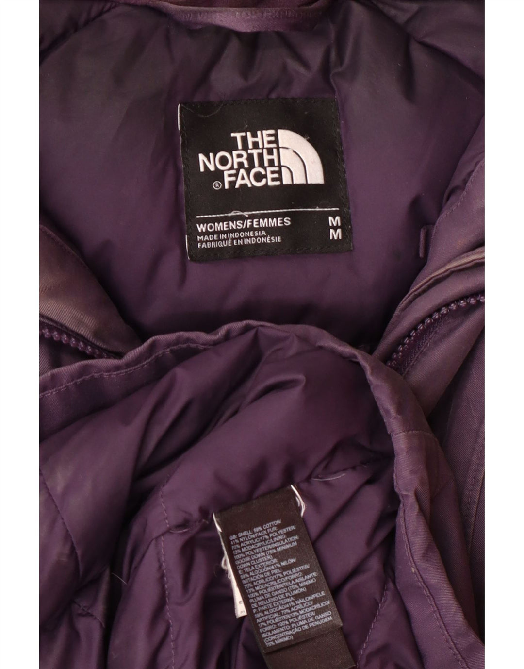 Женская утепленная парка с капюшоном The North Face UK 12, средний фиолетовый зимний цвет