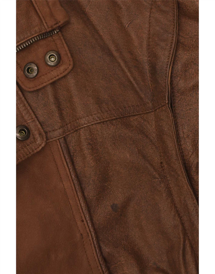Мужская кожаная куртка Trapper UK 42 XL Коричневая