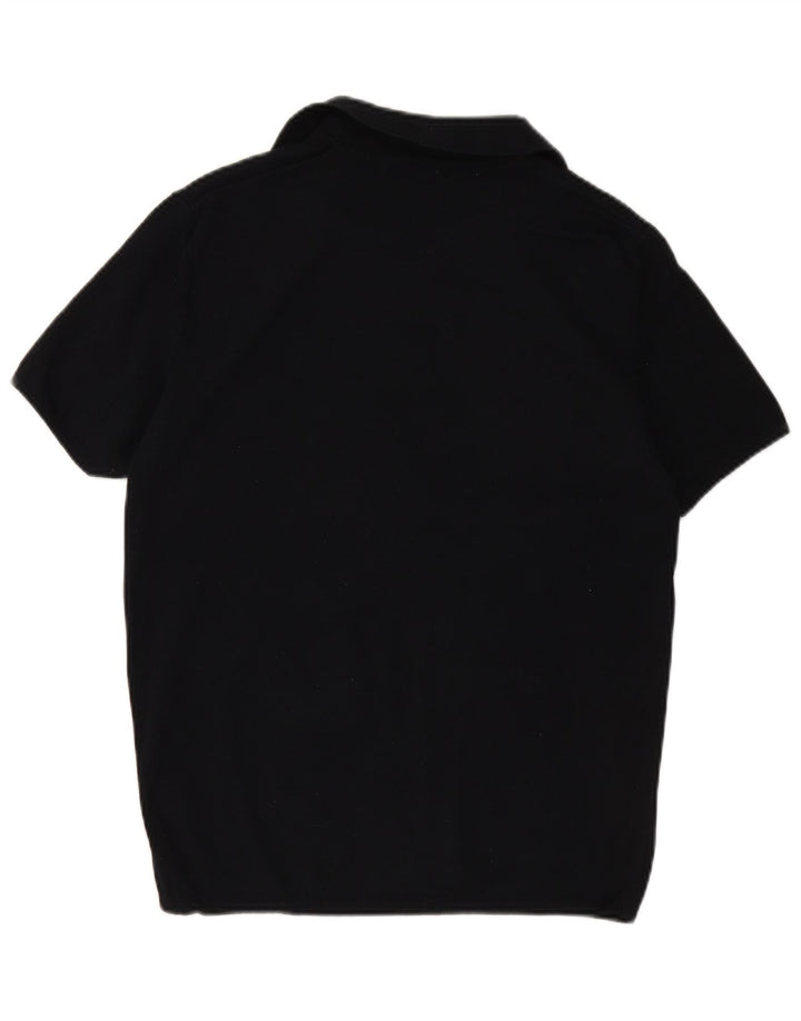 Мужская рубашка-поло ZARA среднего размера, темно-синяя