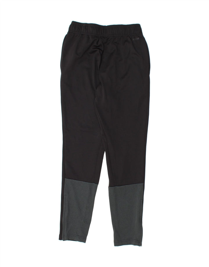 ADIDAS Mens Aeroready Graphic Tracksuit Trousers Small Black Polyester Vintage Adidas and Second-Hand Adidas from Messina Hembry 