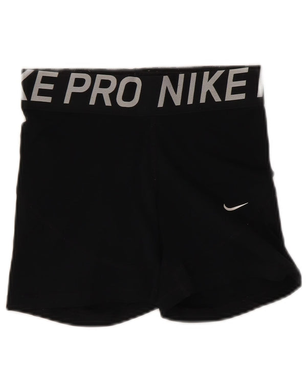 Женские спортивные шорты NIKE Dri Fit с графическим рисунком UK 8, маленькие черные полиэстер