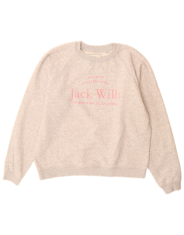 Женский свитер с рисунком Jack Wills UK 12, средний серый в крапинку
