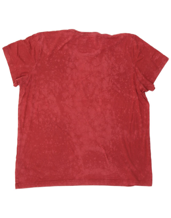 Adidas Мужская футболка с рисунком Top 2XL Красный хлопок