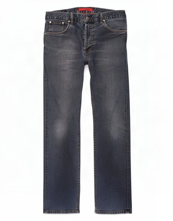 Мужские прямые джинсы Hugo Boss W34 L32 синие, хлопок