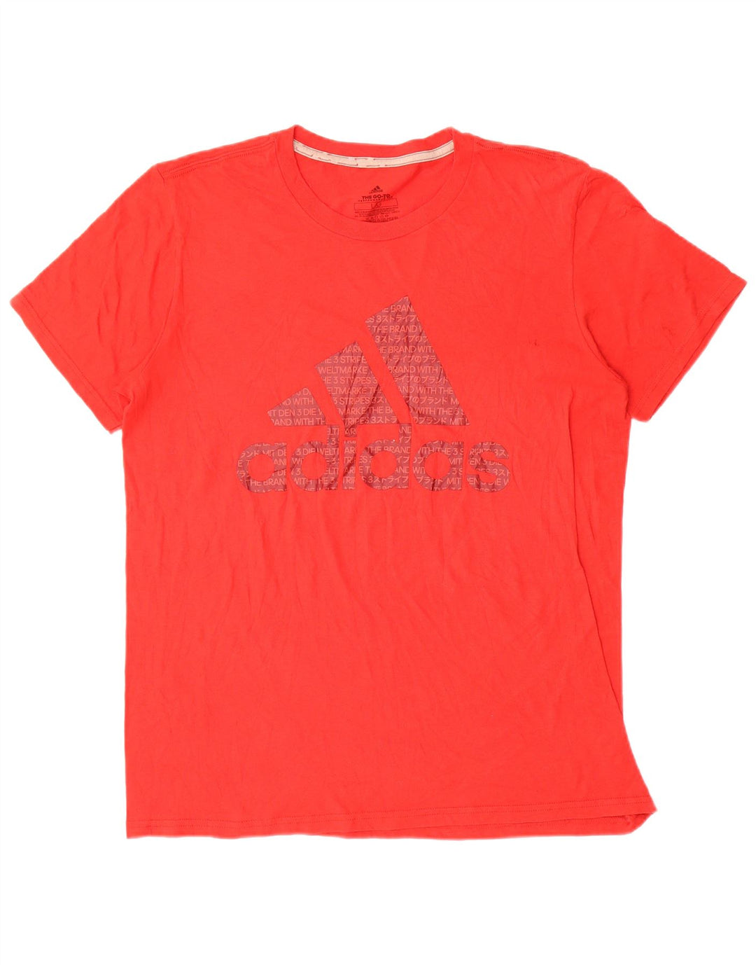 Мужская футболка Adidas Climalite с рисунком, большой красный полиэстер